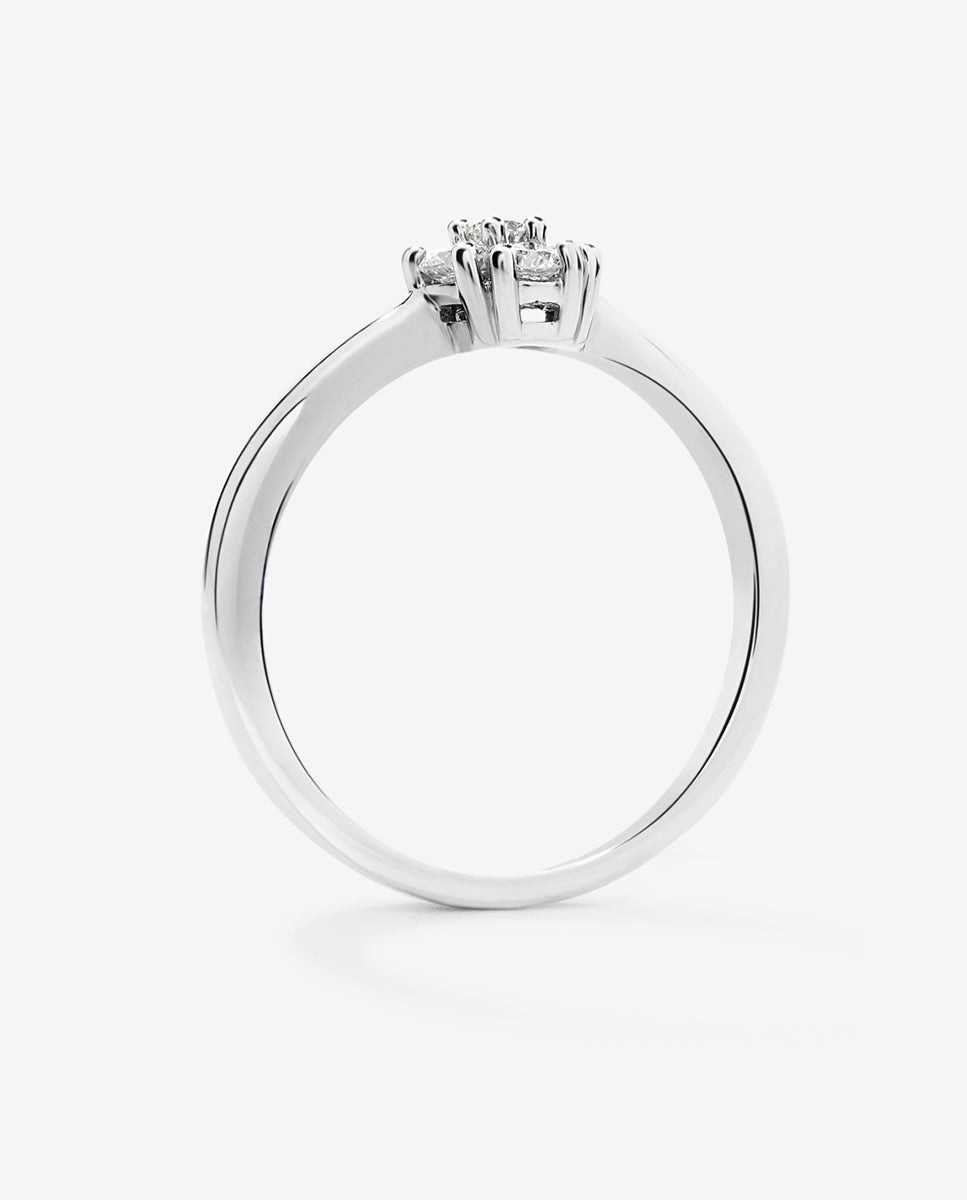 Imagen 5 de Anillo de oro blanco de 18k de diamantes en pavé - SUAREZ - Blanco Blanco