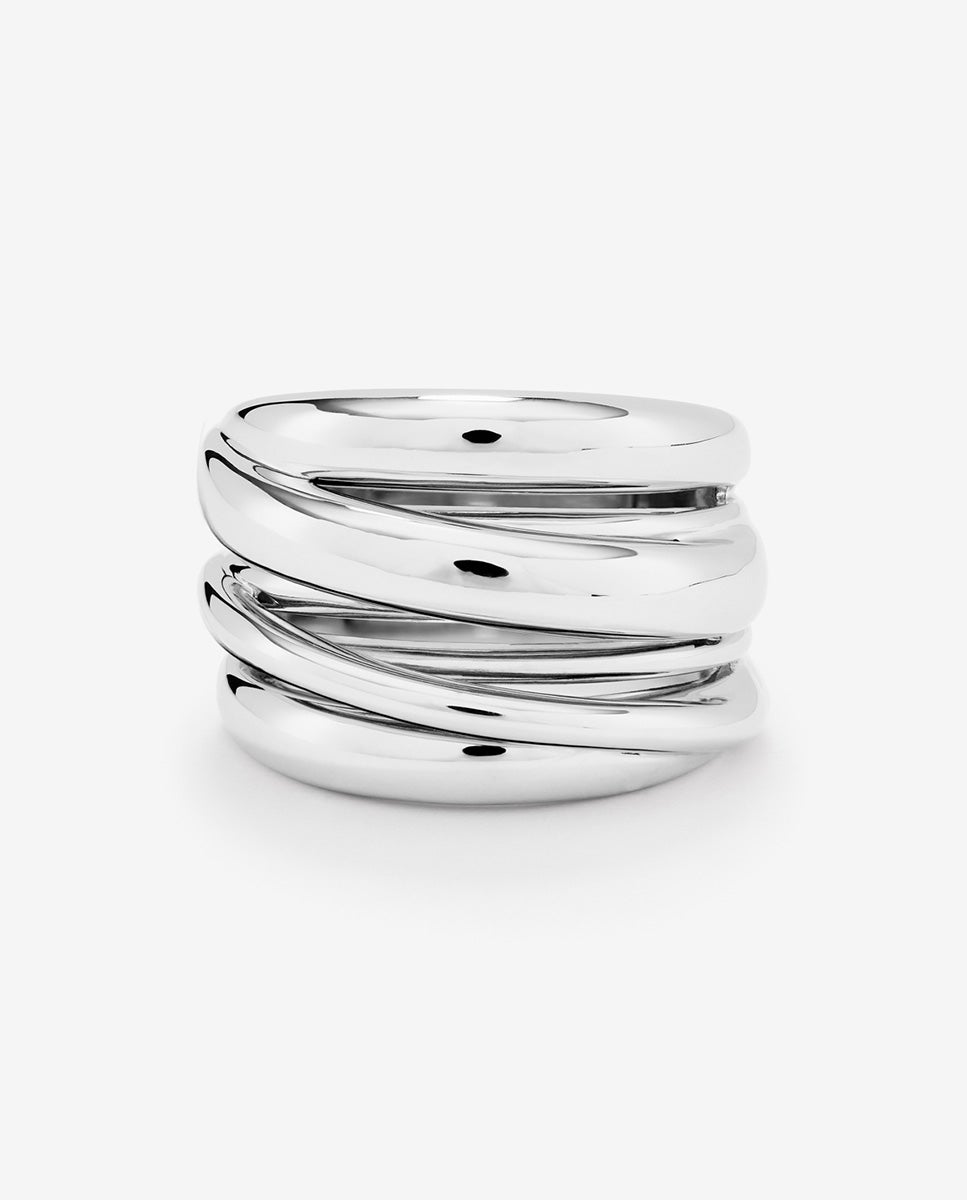 Anillo multibrazo de plata 925 - SUAREZ - Amarillo Amarillo-2