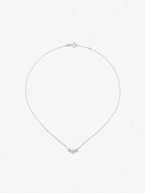 Imagen 0 de Colgante cadena flores de oro blanco y diamantes