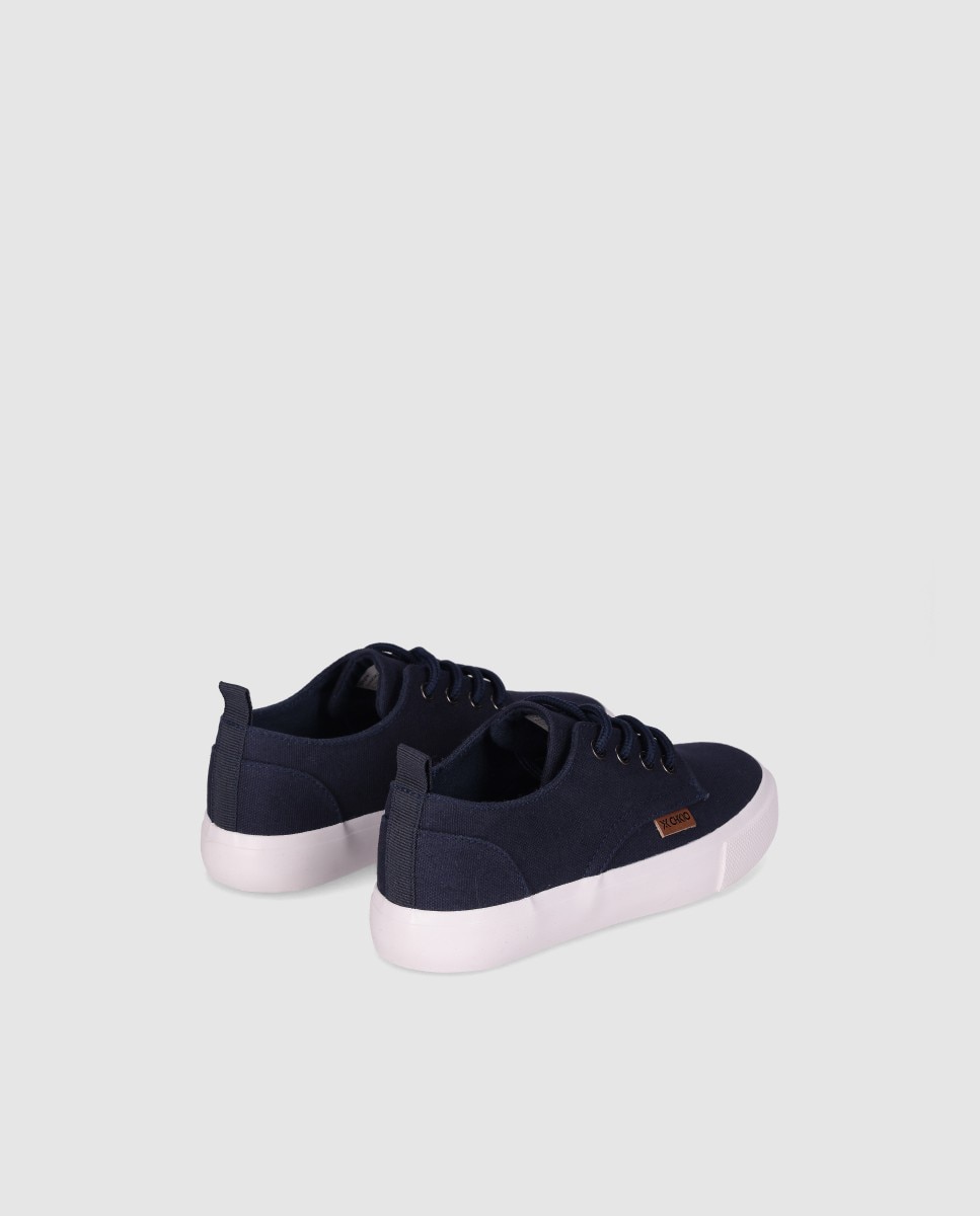 Zapatillas deportivas de niño con cierre acordonado y suela gruesa - Chika10 Kids - Azul marino Azul marino-3
