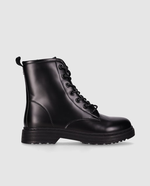 Imagen 0 de Botines de mujer estilo militar con caña media y suela plana