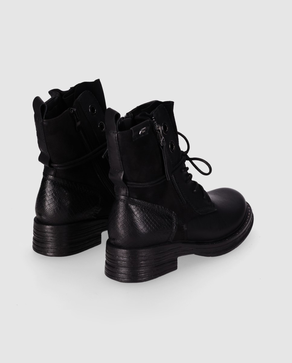 Botines básicos de mujer estilo urbano con suela robusta y detalles metálicos decorativos - Chika10 - Negro Negro-2