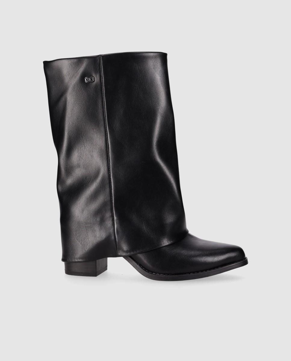 Botas cowboy de mujer con silueta recta y puntera suave - Chika10 - Negro Negro-1
