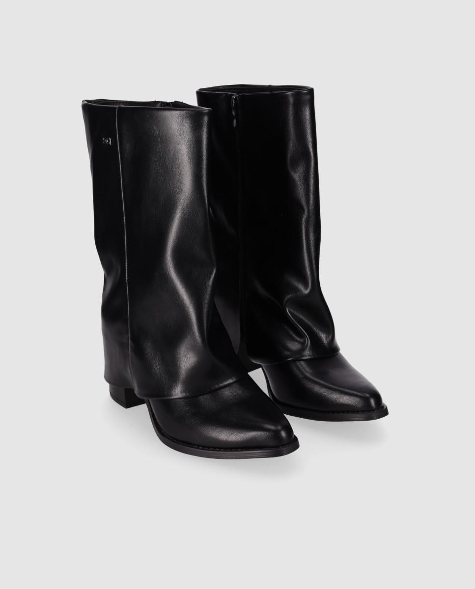 Botas cowboy de mujer con silueta recta y puntera suave - Chika10 - Negro Negro-4
