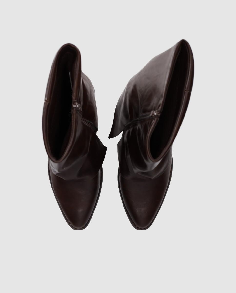 Botas cowboy de mujer con silueta recta y puntera suave - Chika10 - Marrón Marrón-5