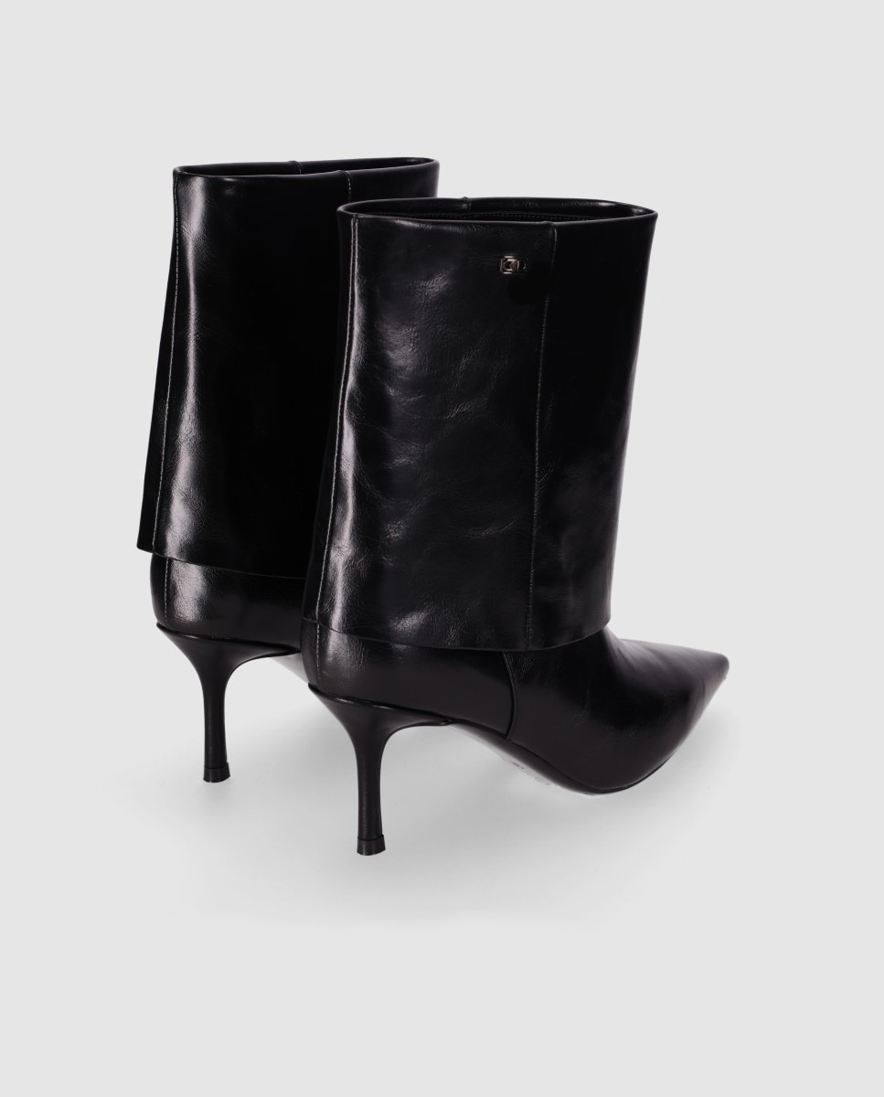 Botines básicos de mujer con tacón fino y puntera afilada - Chika10 - Negro Negro-3