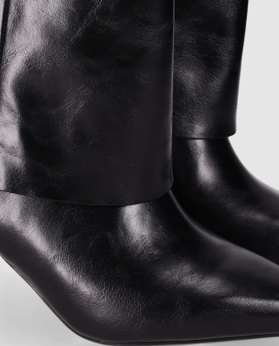 Botines básicos de mujer con tacón fino y puntera afilada - Chika10 - Negro Negro-2