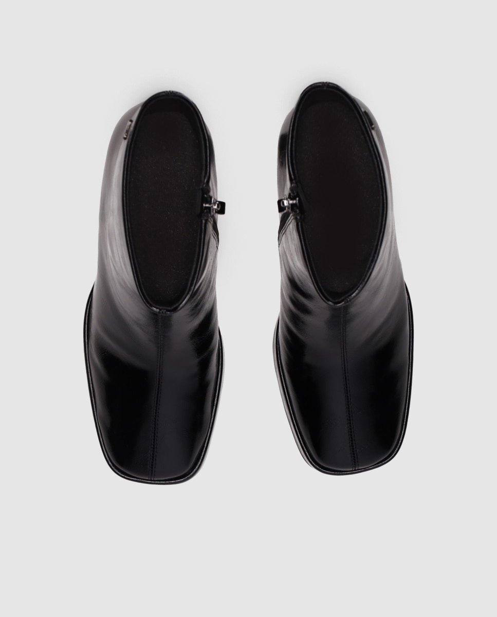 Botines básicos de mujer de punta redondeada y tacón alto - Chika10 - Negro Negro-5