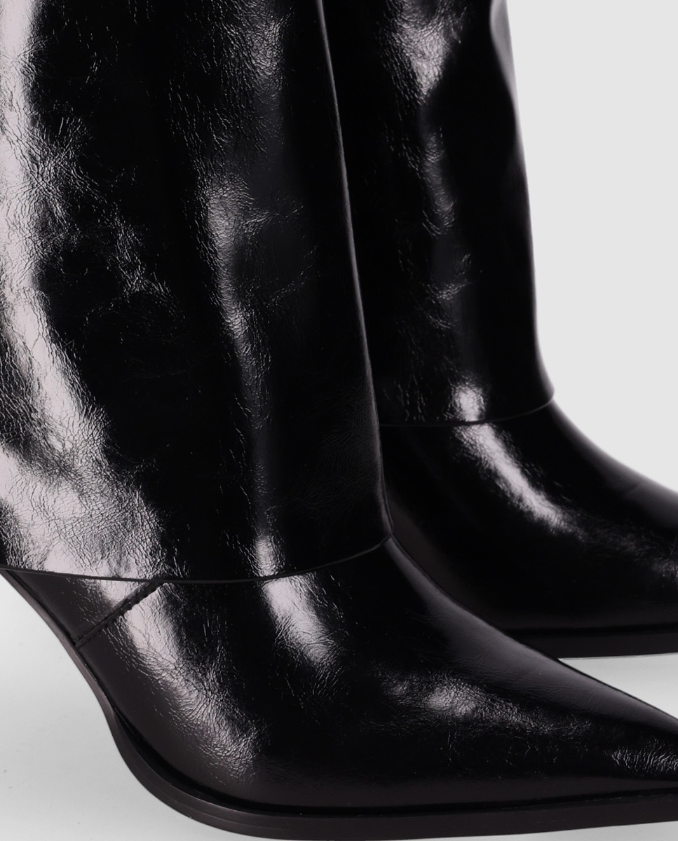 Botines básicos de mujer con estética elegante y puntera afilada - Chika10 - Negro Negro-2