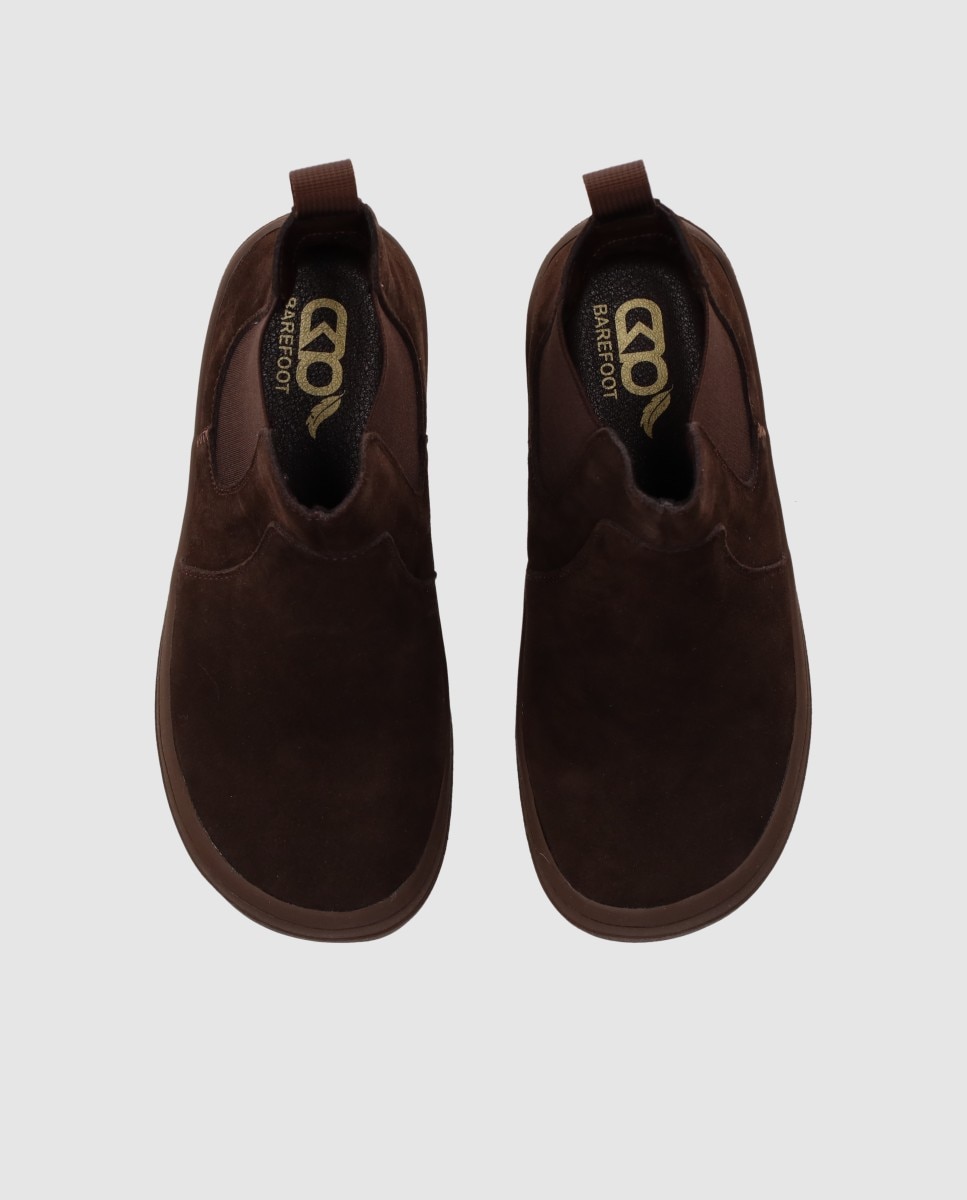 Botines chelsea de mujer diseñados en piel con horma anatómica y suela plana - Chika10 - Marrón Marrón-4