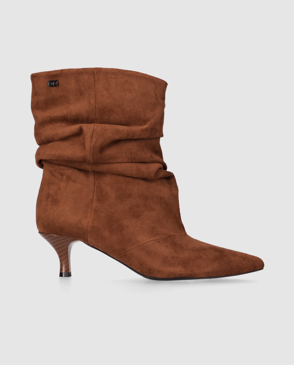 Botines básicos de mujer con diseño elegante y puntera afilada - Chika10 - Marrón claro Marrón claro-1