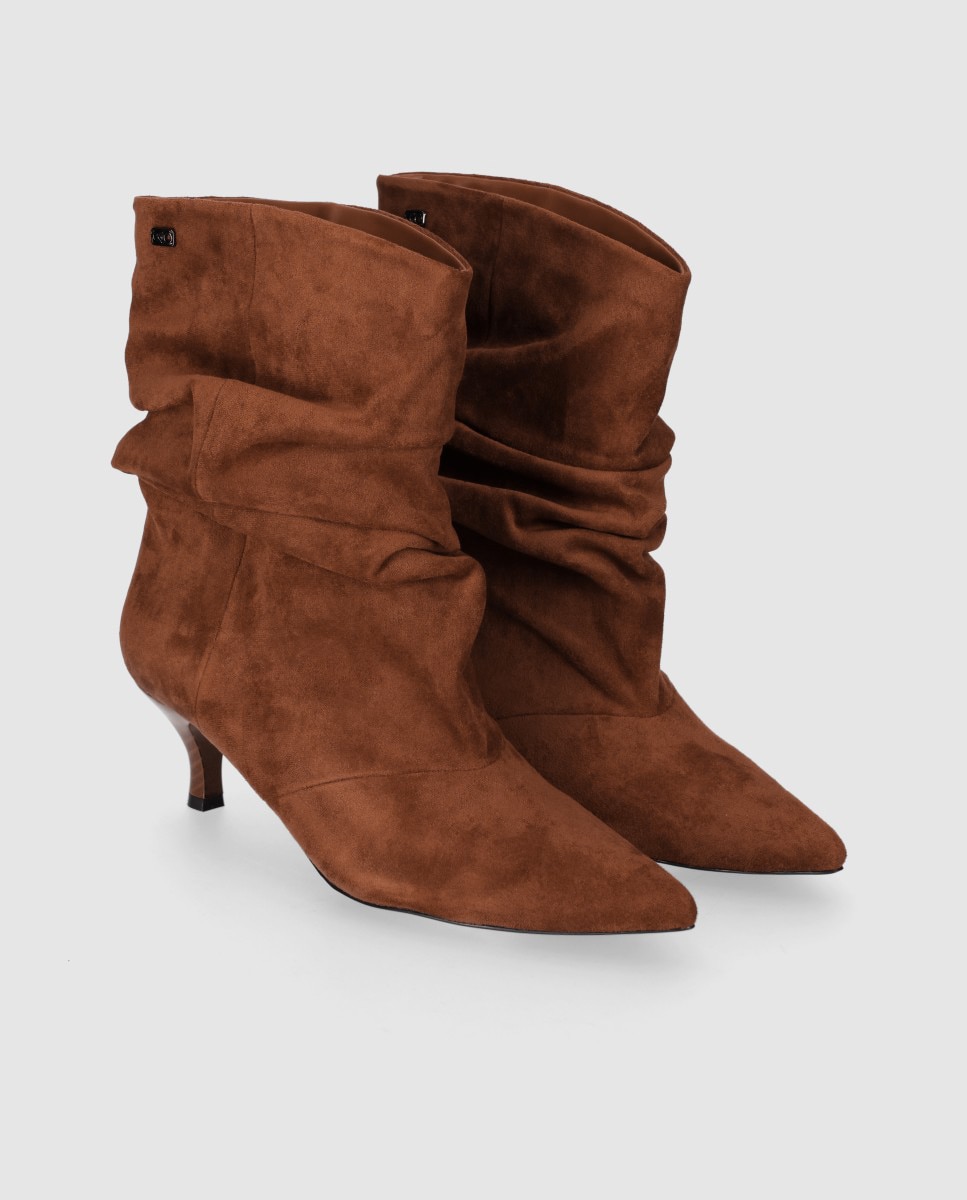 Botines básicos de mujer con diseño elegante y puntera afilada - Chika10 - Marrón claro Marrón claro-3