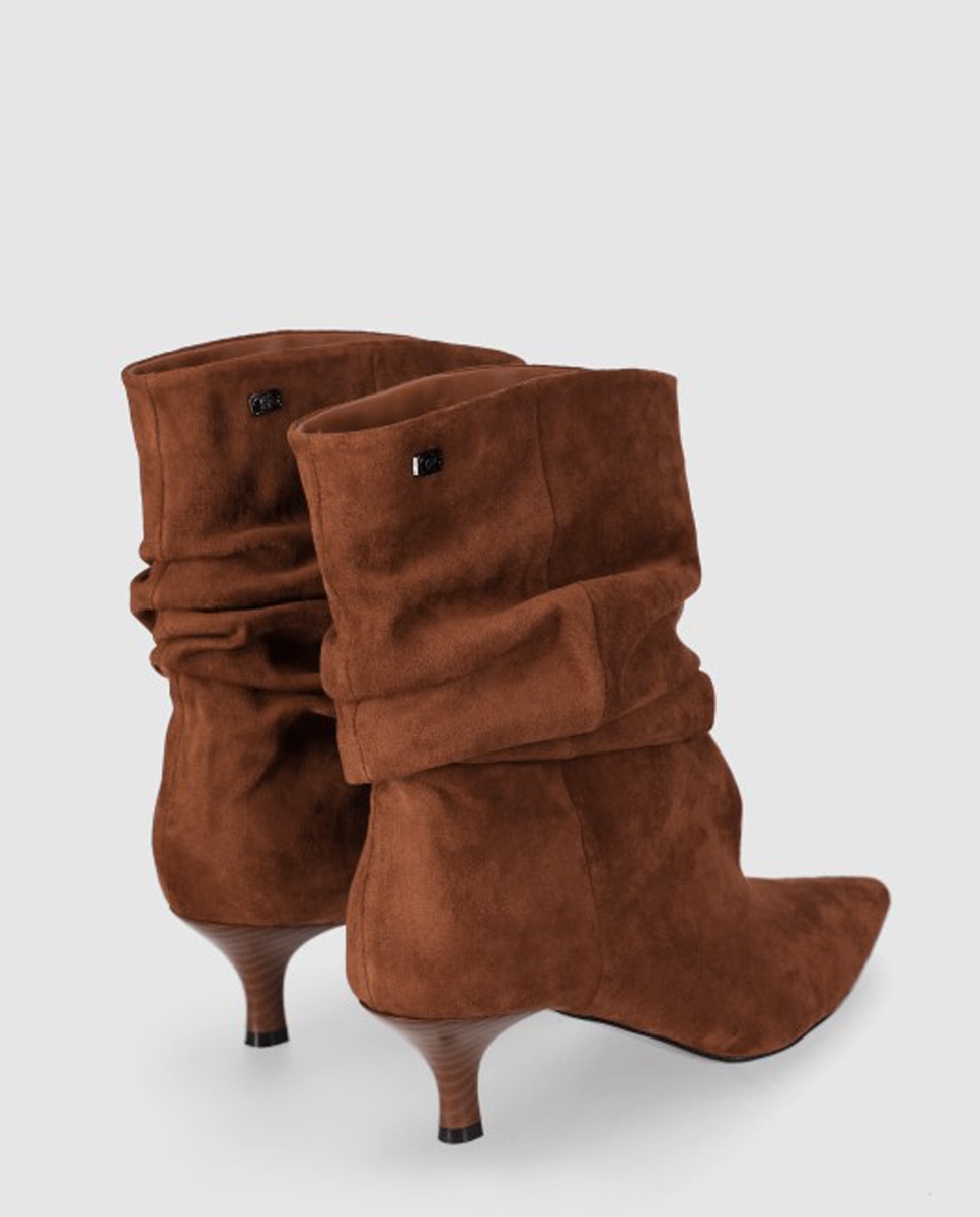 Botines básicos de mujer con diseño elegante y puntera afilada - Chika10 - Marrón claro Marrón claro-2