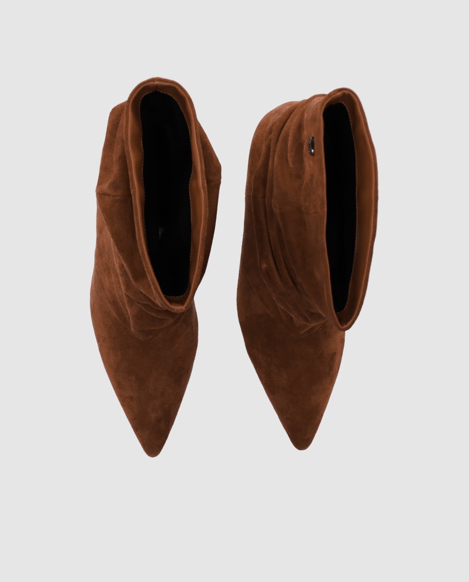 Botines básicos de mujer con diseño elegante y puntera afilada - Chika10 - Marrón claro Marrón claro-4