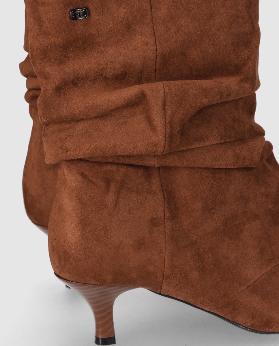 Botines básicos de mujer con diseño elegante y puntera afilada - Chika10 - Marrón claro Marrón claro-5