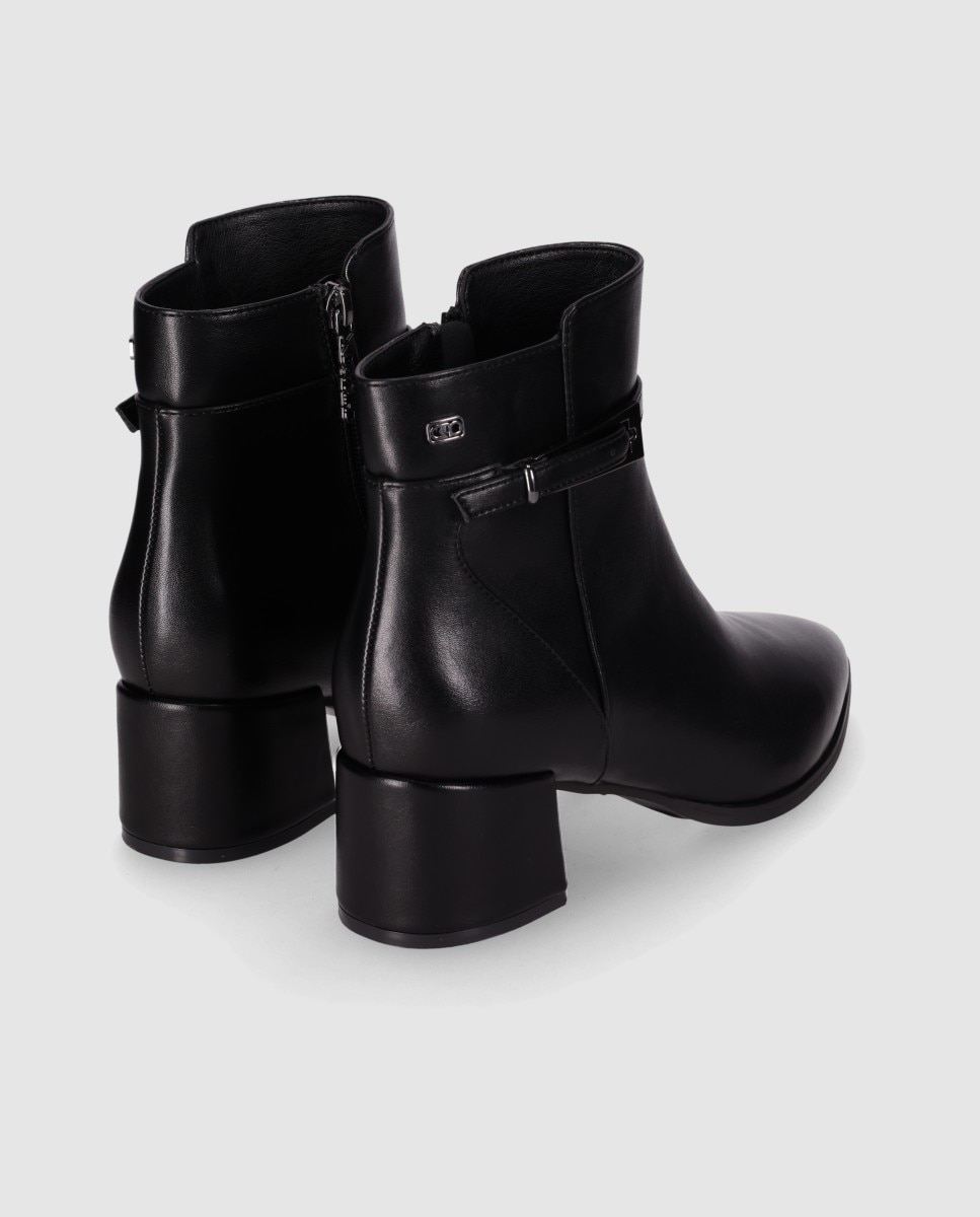 Botines básicos de mujer con puntera afilada y cierre de cremallera - Chika10 - Negro Negro-2