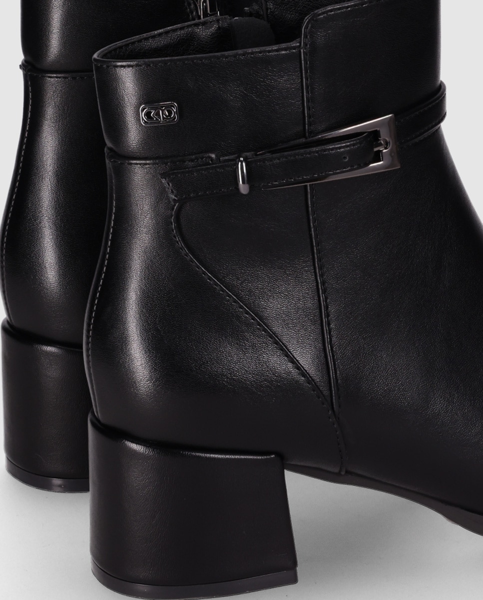 Botines básicos de mujer con puntera afilada y cierre de cremallera - Chika10 - Negro Negro-5