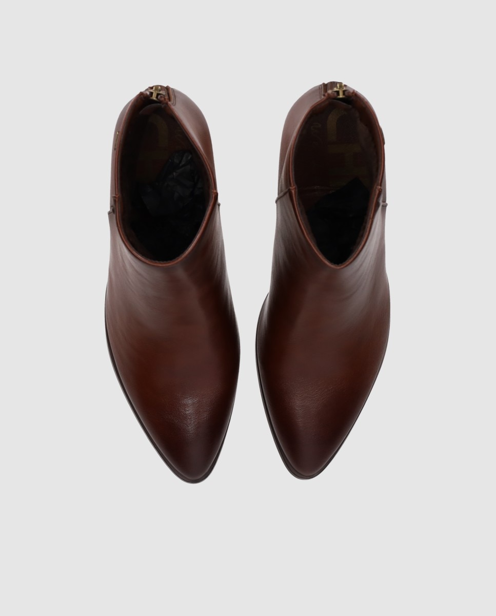 Botines básicos de mujer con tacón alto y diseño minimalista elegante - Chika10 - Marrón Marrón-5