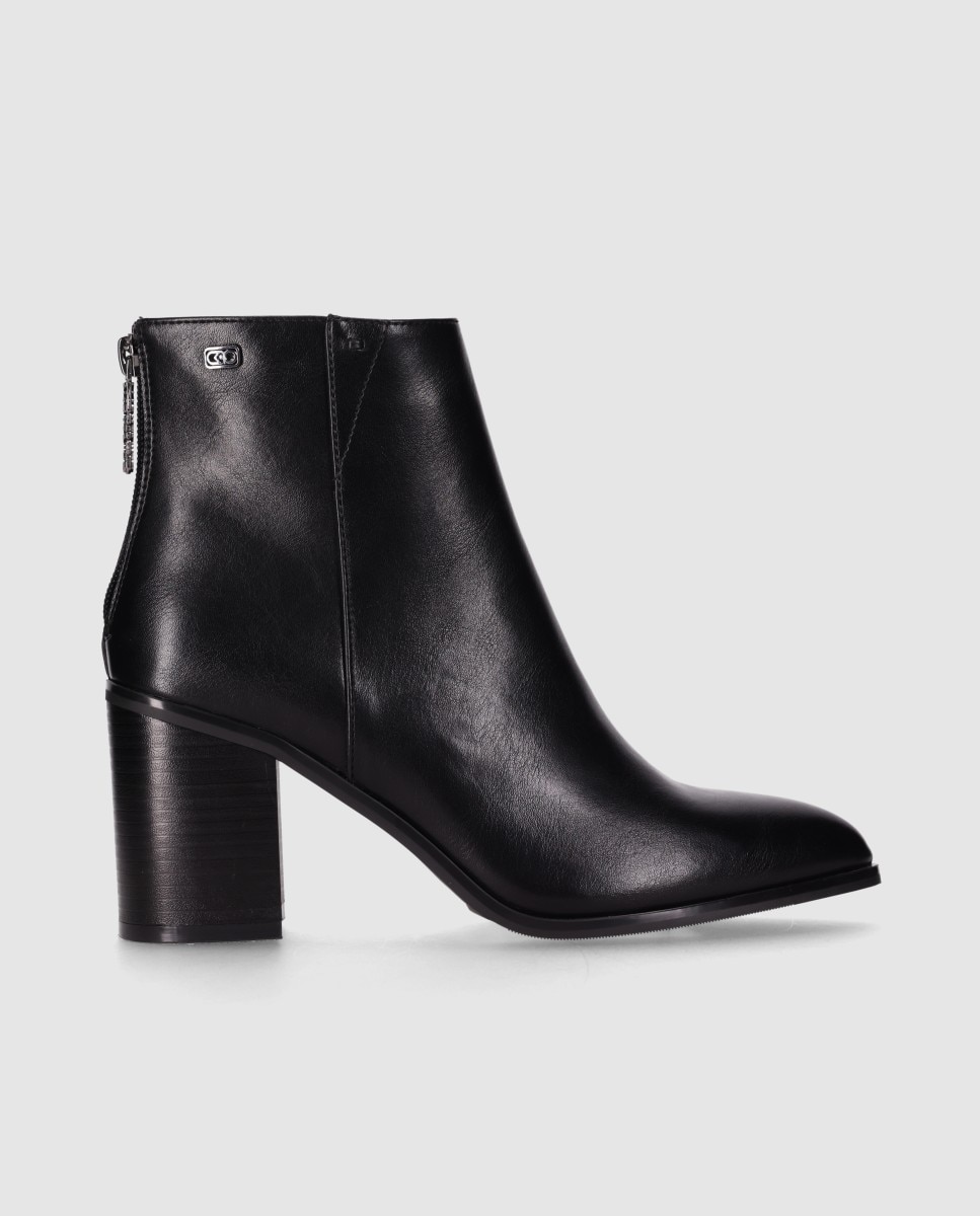 Botines básicos de mujer con tacón alto y diseño minimalista elegante - Chika10 - Negro Negro-1