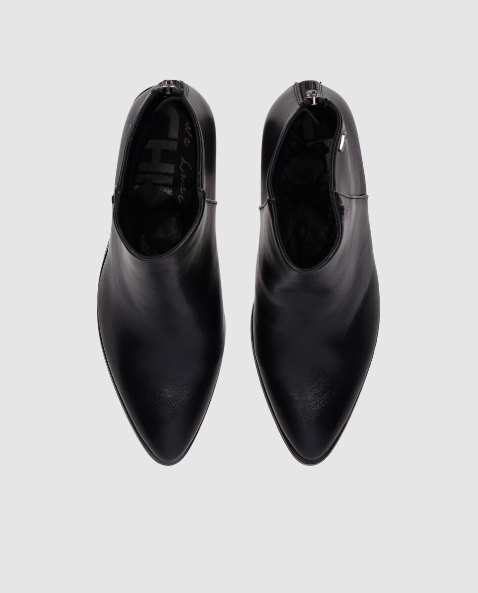 Botines básicos de mujer con tacón alto y diseño minimalista elegante - Chika10 - Negro Negro-4