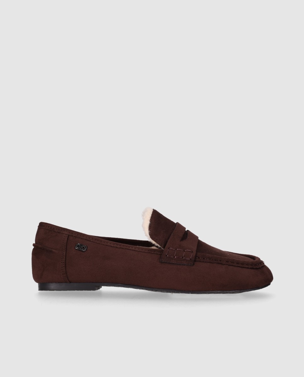 Mocasines planos de mujer estilo clásico con suela flexible - Chika10 - Marrón Marrón-1