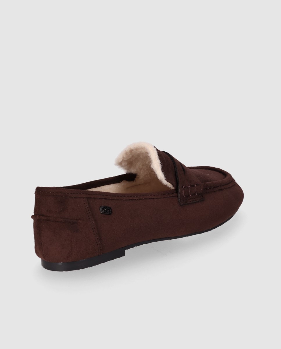 Mocasines planos de mujer estilo clásico con suela flexible - Chika10 - Marrón Marrón-2