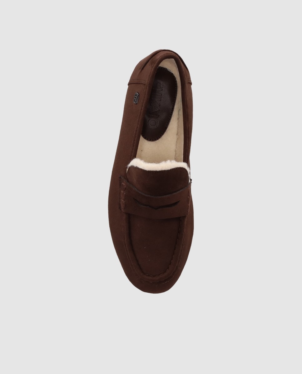 Mocasines planos de mujer estilo clásico con suela flexible - Chika10 - Marrón Marrón-4