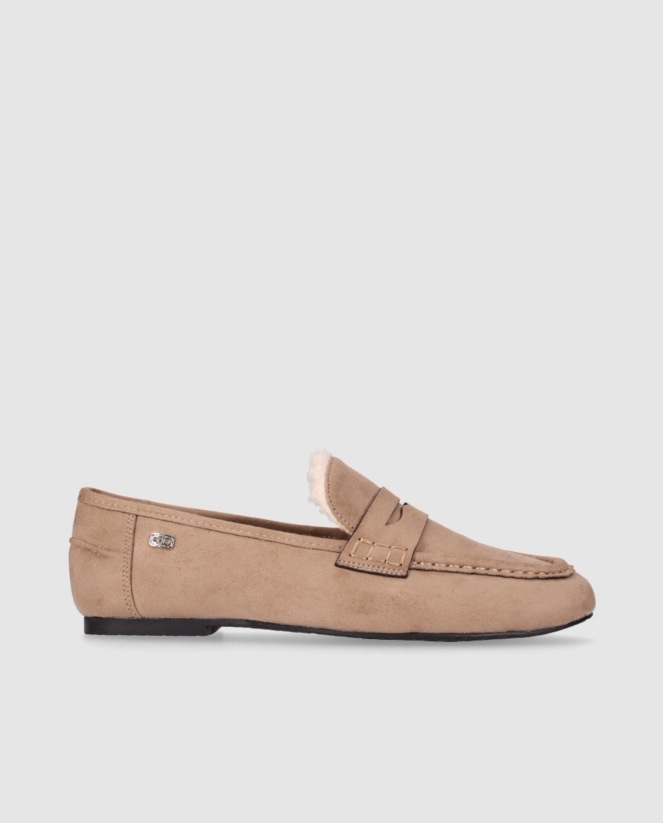 Mocasines planos de mujer estilo clásico con suela flexible - Chika10 - Topo Topo-1