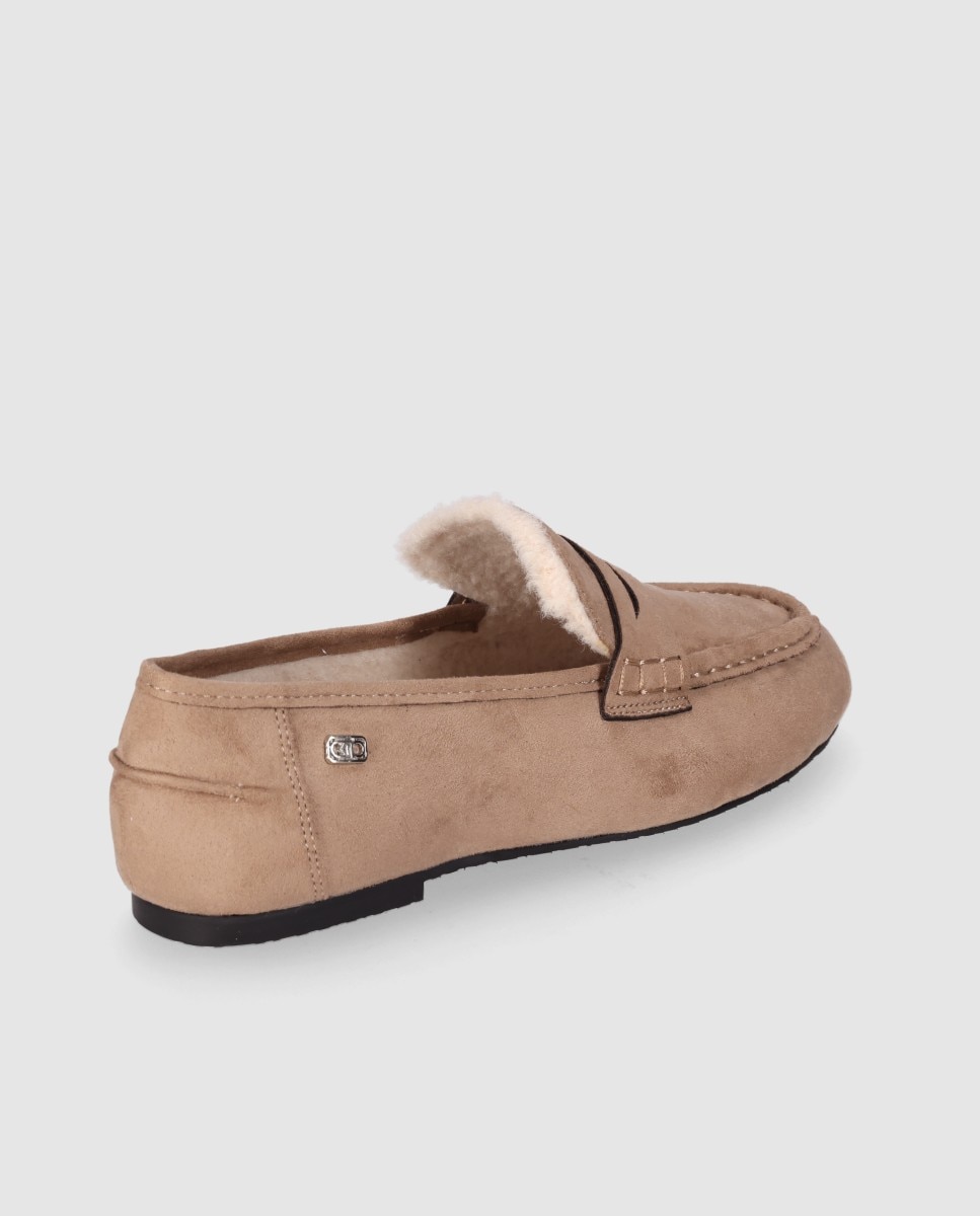 Mocasines planos de mujer estilo clásico con suela flexible - Chika10 - Topo Topo-2