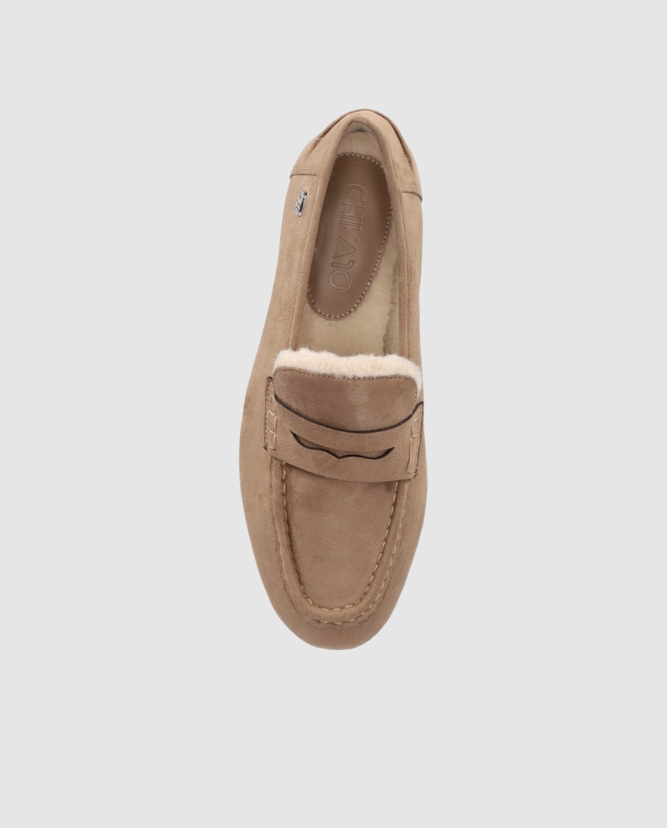 Mocasines planos de mujer estilo clásico con suela flexible - Chika10 - Topo Topo-4