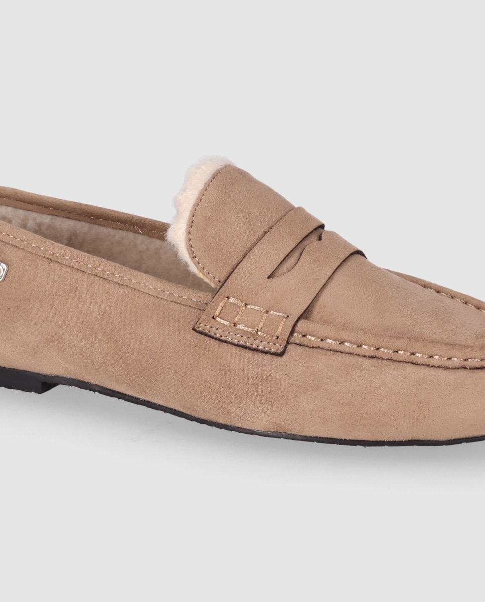 Mocasines planos de mujer estilo clásico con suela flexible - Chika10 - Topo Topo-5