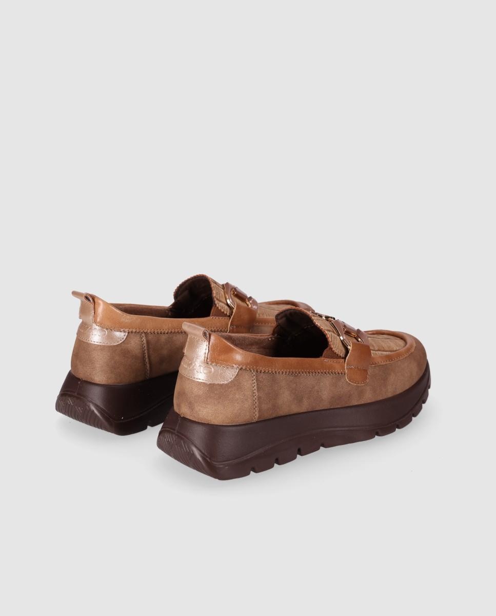 Zapatos confort con diseño dinámico y suela gruesa - Chika10 - Beige Beige-2