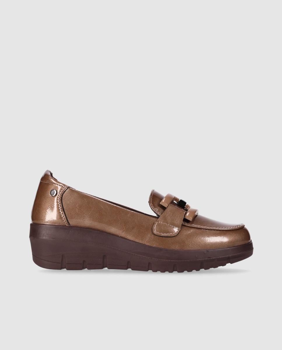 Mocasines de mujer con diseño clásico y puntera redonda - Chika10 - Beige Beige-1