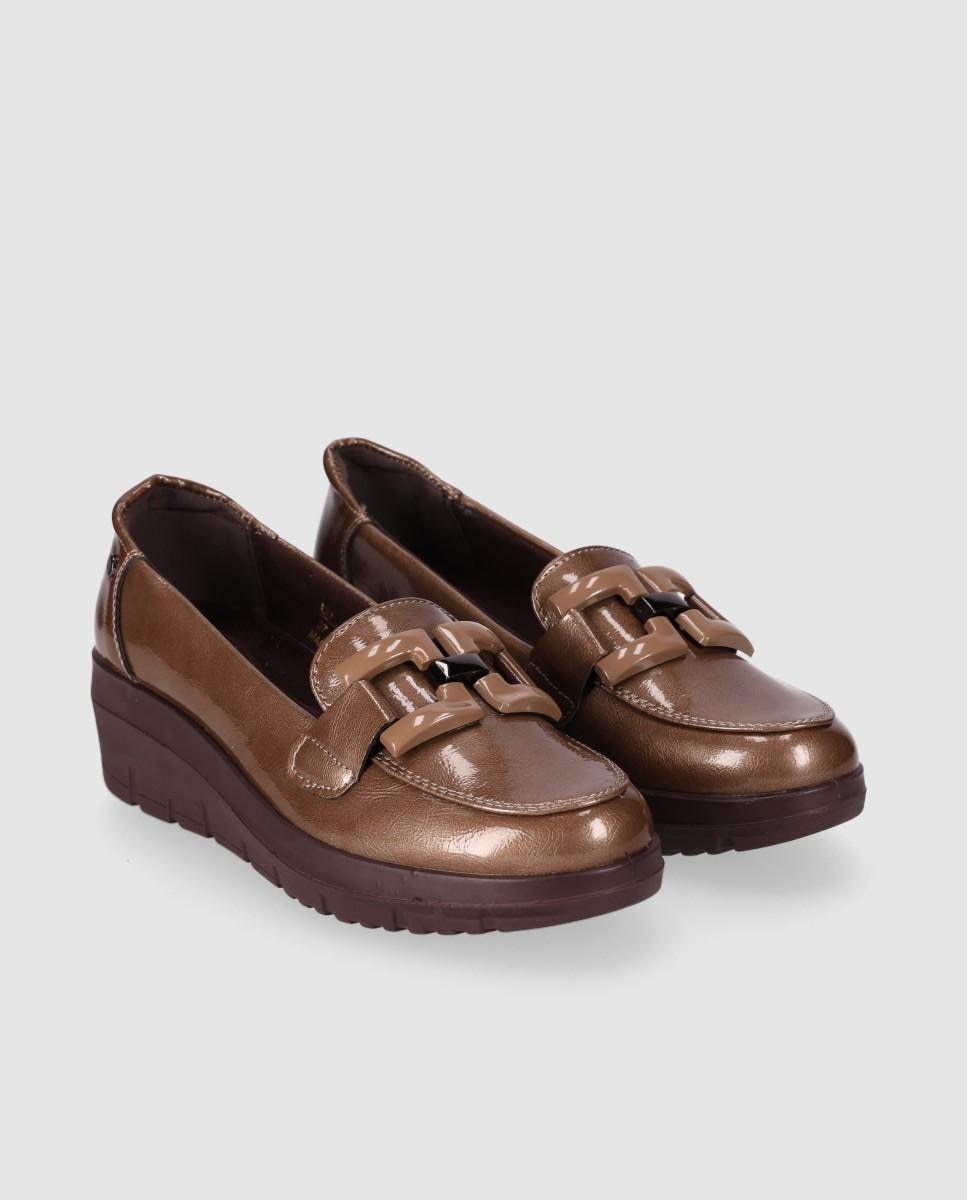 Mocasines de mujer con diseño clásico y puntera redonda - Chika10 - Beige Beige-3