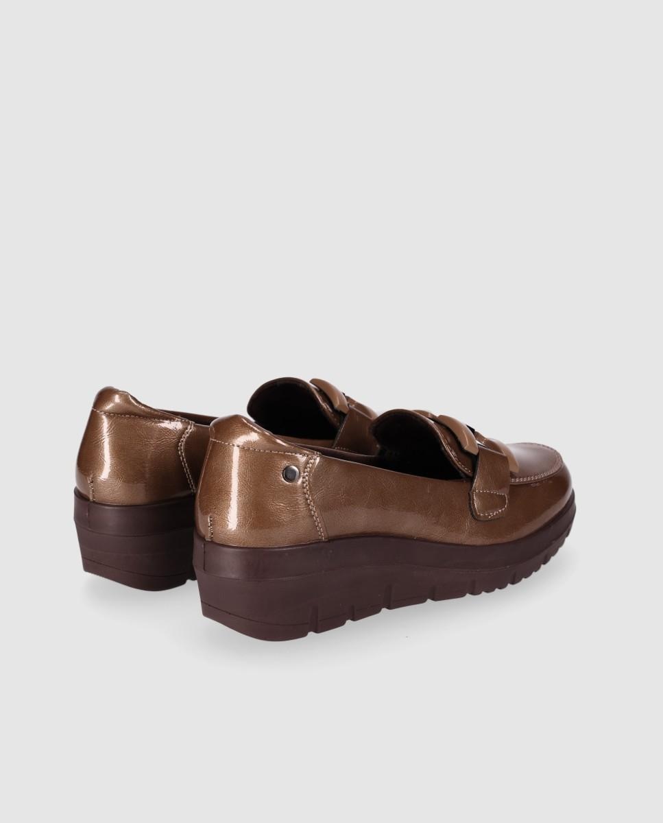 Mocasines de mujer con diseño clásico y puntera redonda - Chika10 - Beige Beige-2