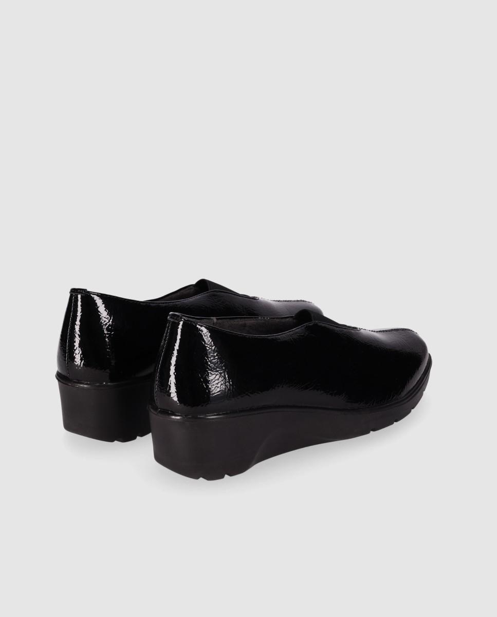 Zapatos confort de mujer con diseño slip-on y acabado clásico - Chika10 - Negro Negro-2