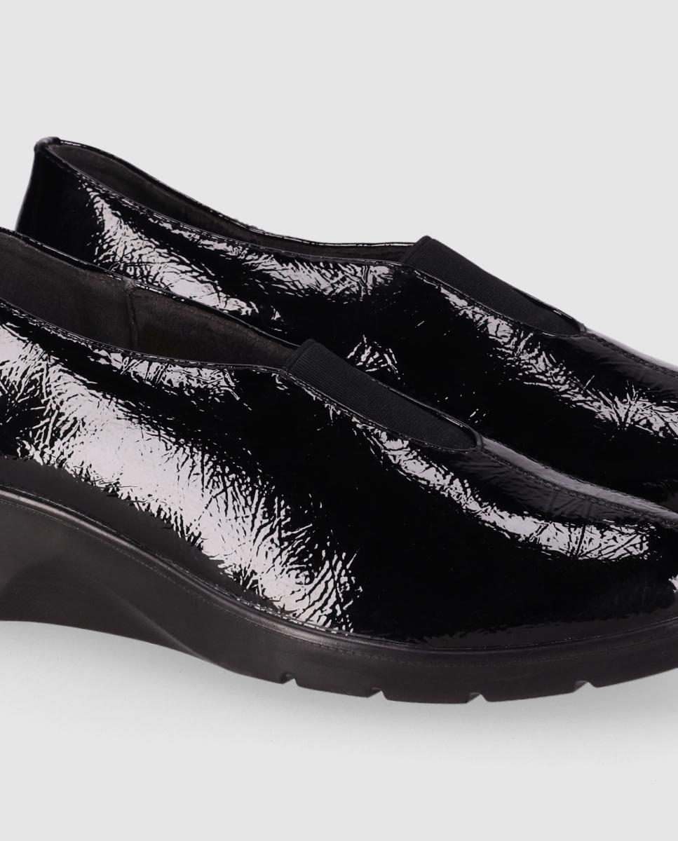 Zapatos confort de mujer con diseño slip-on y acabado clásico - Chika10 - Negro Negro-5