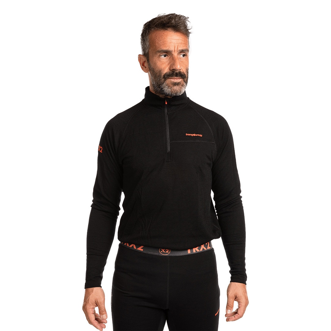 Imagen 7 de Camiseta de hombre Trx2 wool pro vd Trangoworld - Negro Negro
