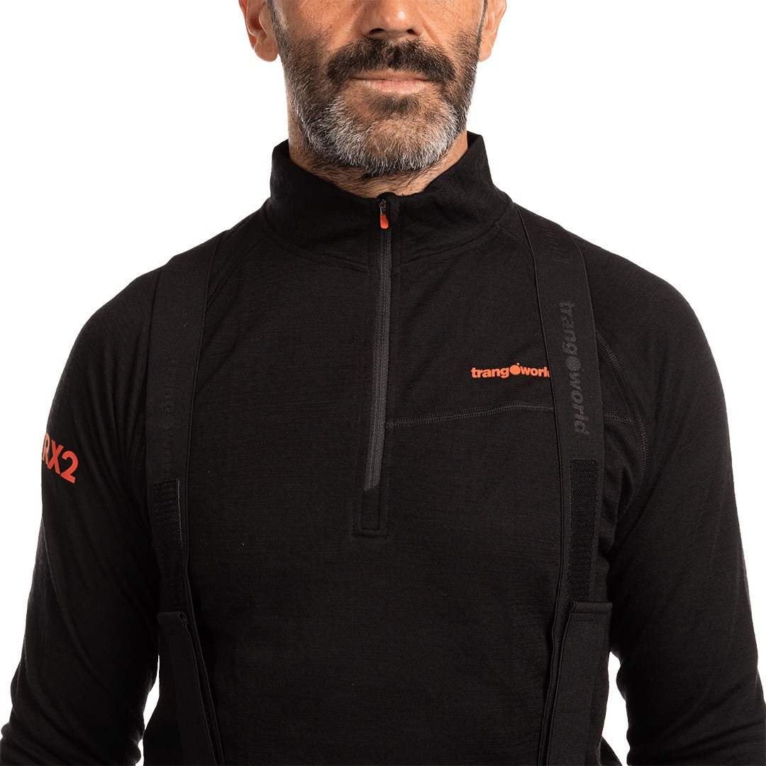 Imagen 8 de Camiseta de hombre Trx2 wool pro vd Trangoworld - Negro Negro