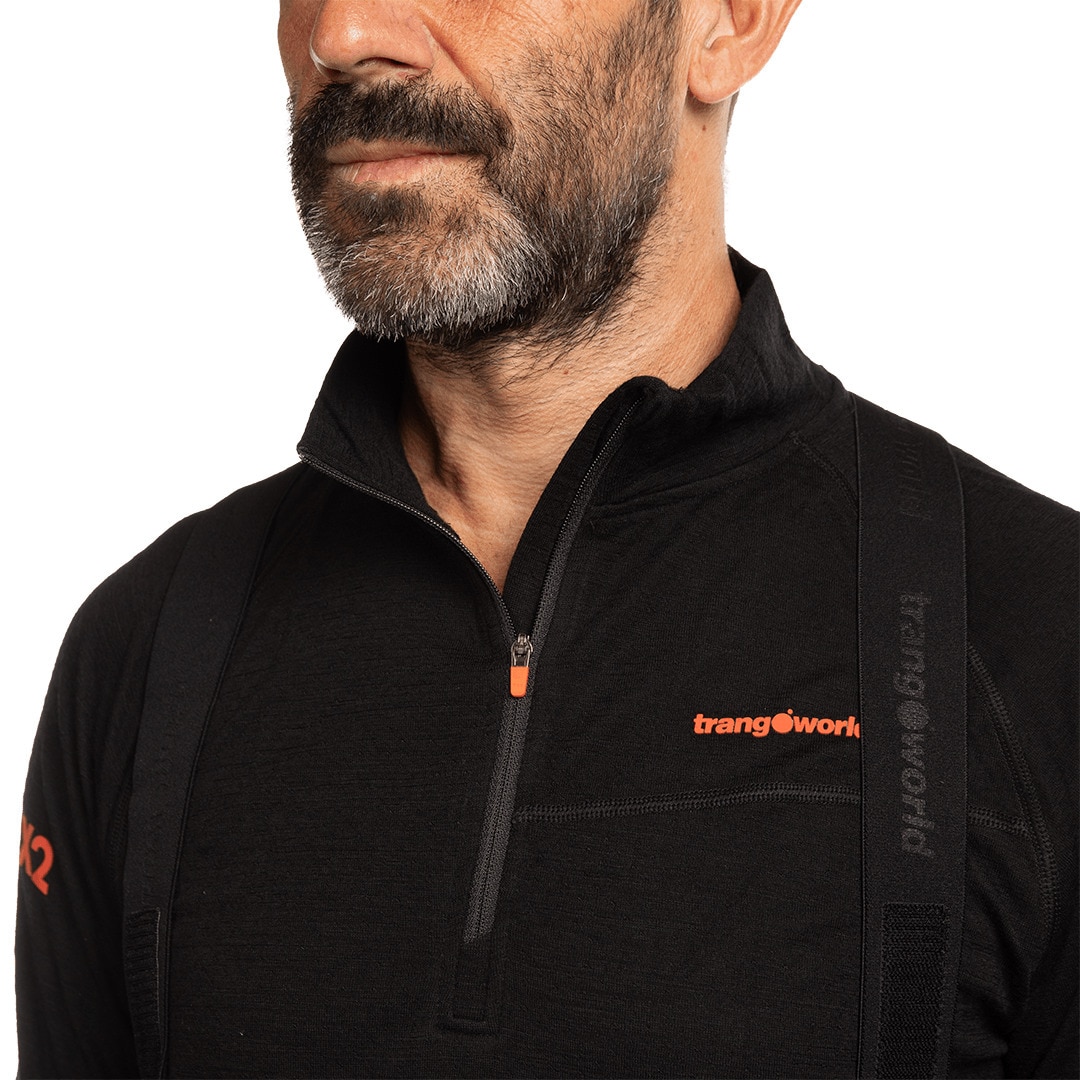 Imagen 9 de Camiseta de hombre Trx2 wool pro vd Trangoworld - Negro Negro