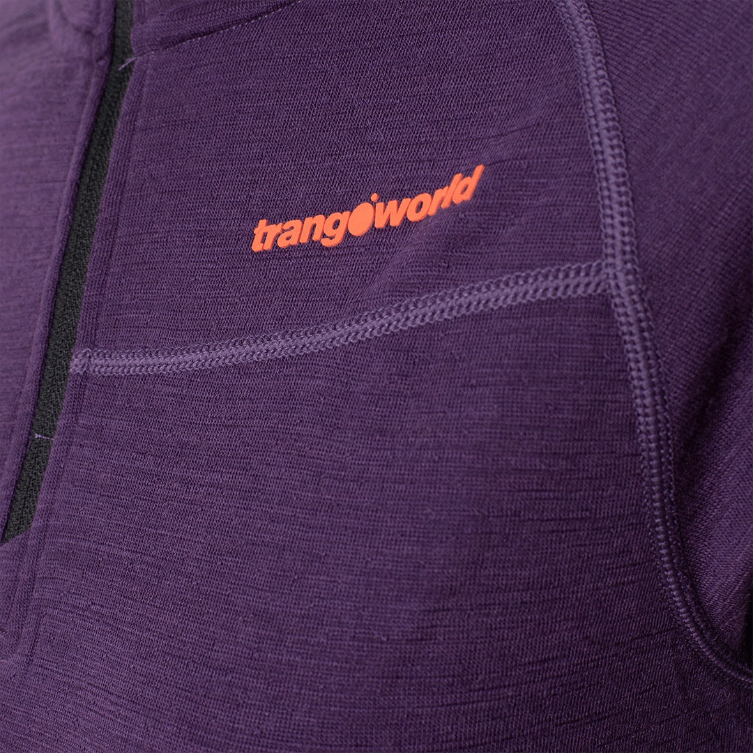Imagen 2 de Camiseta de mujer Trx2 wool wm pro vd Trangoworld - Morado Morado
