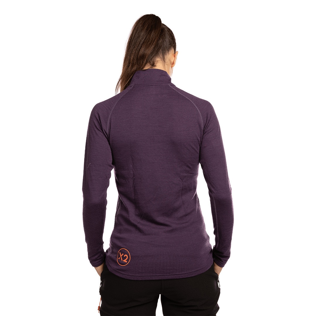 Imagen 3 de Camiseta de mujer Trx2 wool wm pro vd Trangoworld - Morado Morado