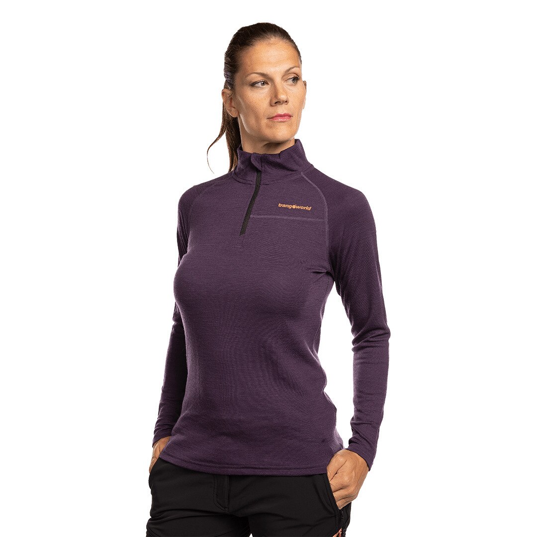 Imagen 4 de Camiseta de mujer Trx2 wool wm pro vd Trangoworld - Morado Morado
