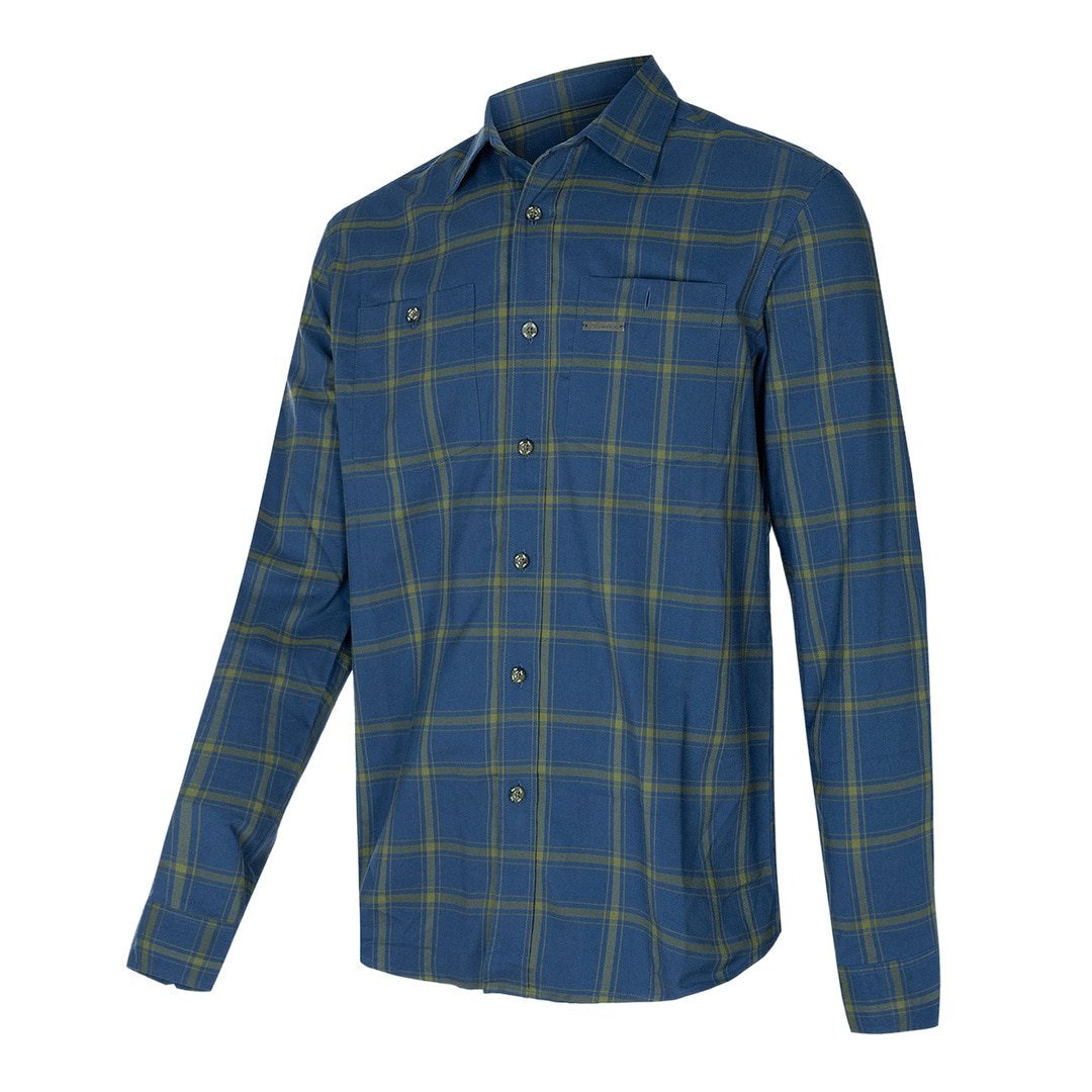 Camisa de hombre Zernez Trangoworld - Azul marino / Verde Azul marino / Verde-1