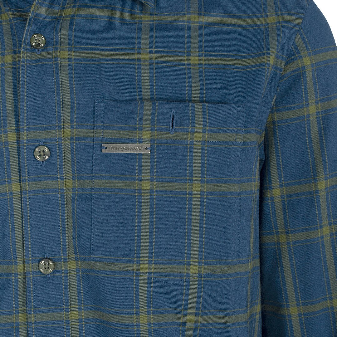 Camisa de hombre Zernez Trangoworld - Azul marino / Verde Azul marino / Verde-2