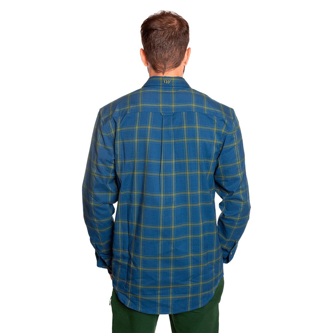 Camisa de hombre Zernez Trangoworld - Azul marino / Verde Azul marino / Verde-4