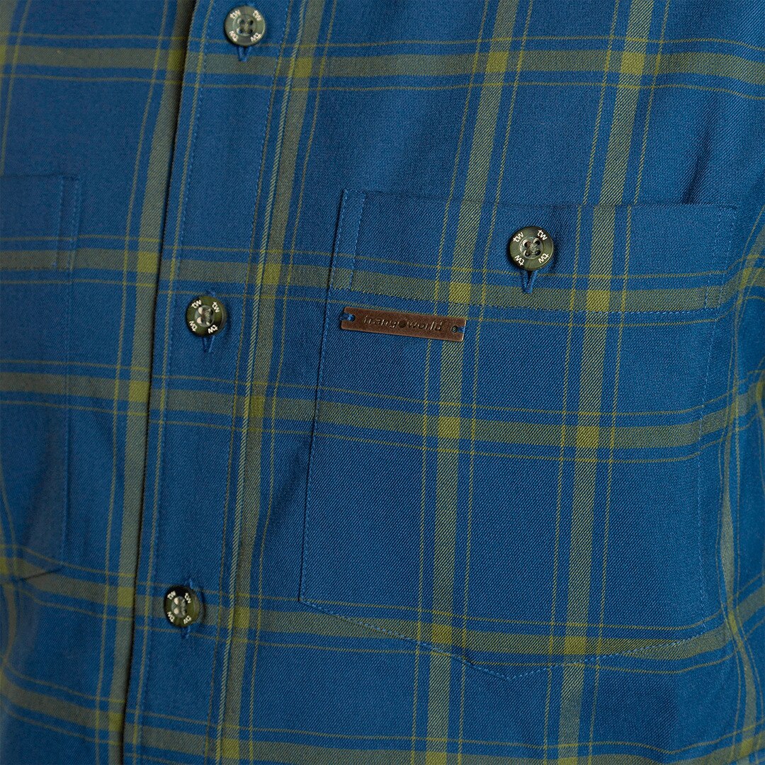 Camisa de hombre Zernez Trangoworld - Azul marino / Verde Azul marino / Verde-5