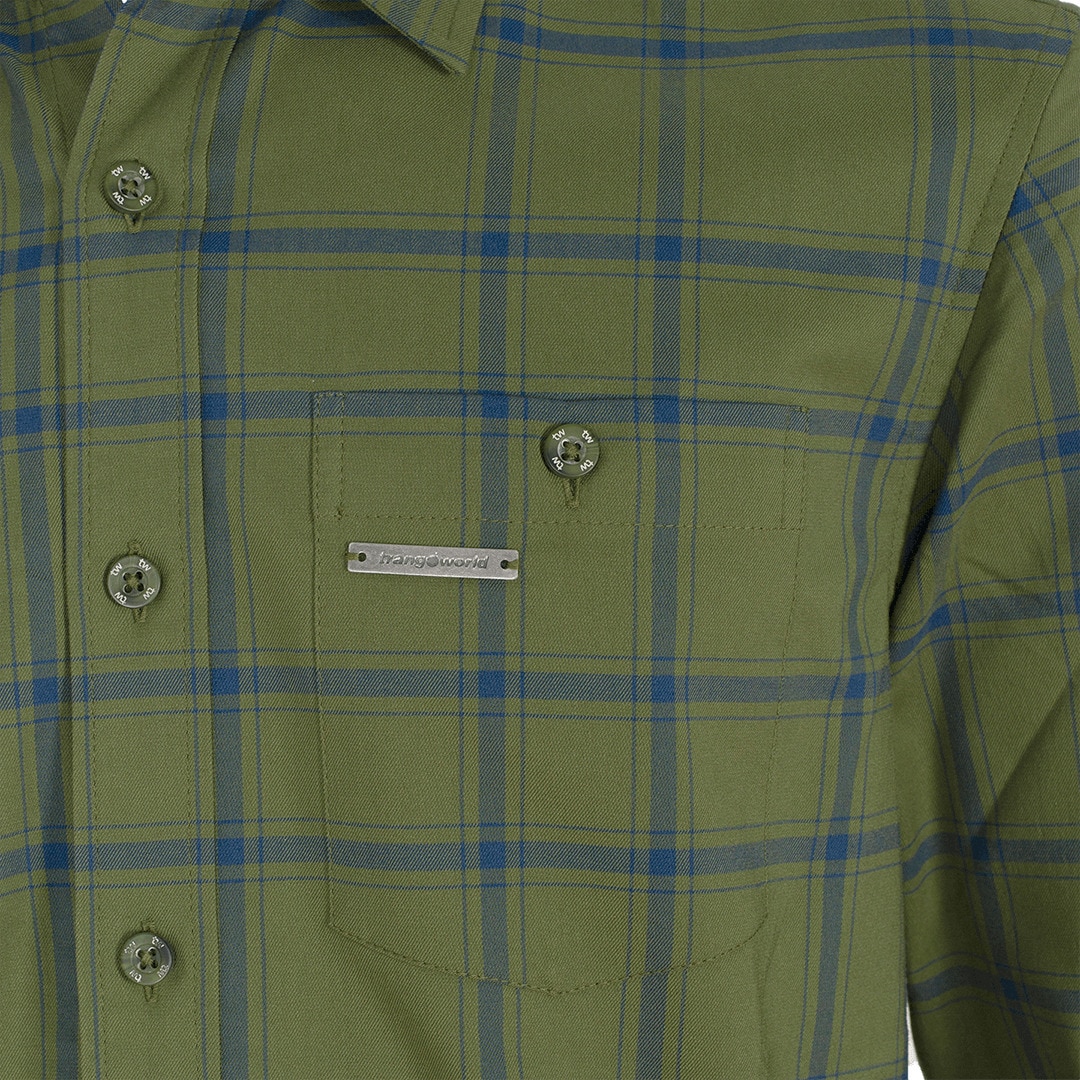 Camisa de hombre Zernez Trangoworld - Verde oscuro Verde oscuro-2