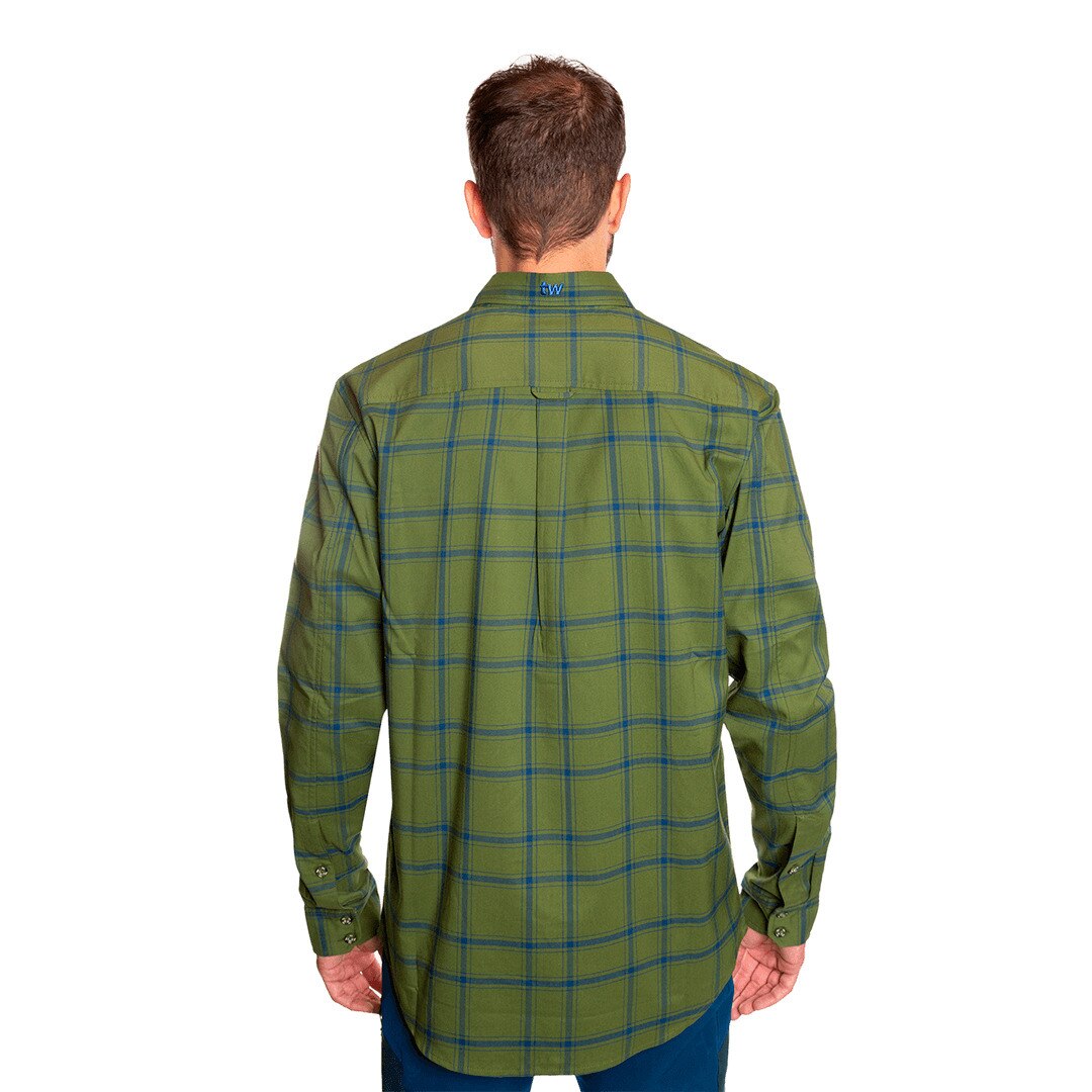 Camisa de hombre Zernez Trangoworld - Verde oscuro Verde oscuro-4