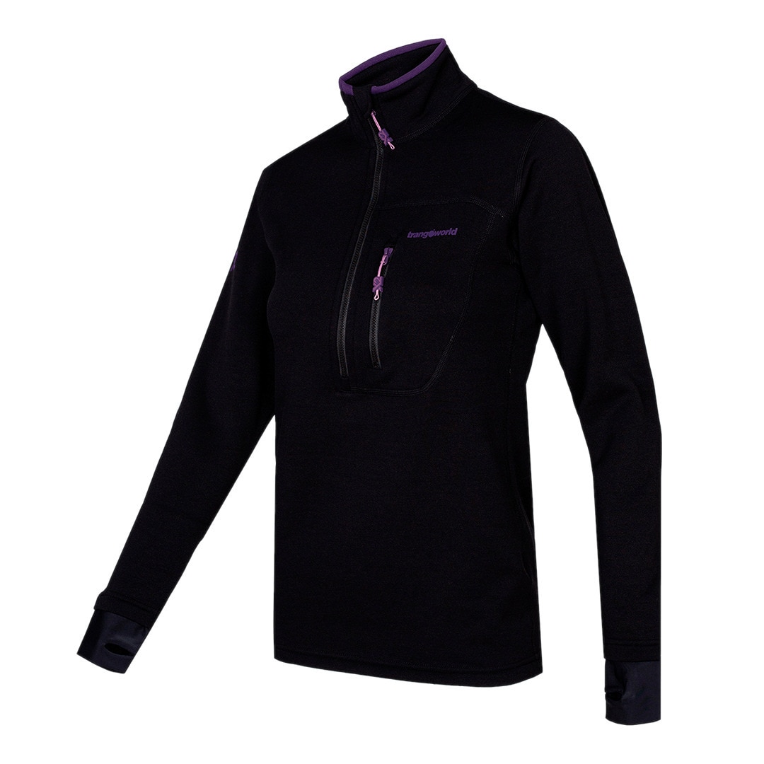 Forro polar de mujer Trx2 stretch wm pro Trangoworld - Negro mate Negro mate-1